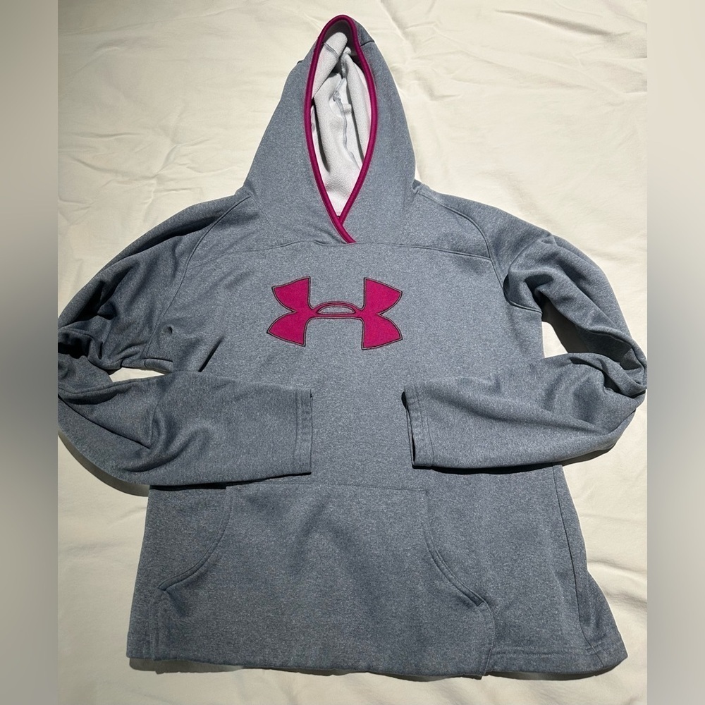 Under Armour Heather Hoodie with Logo -Size L